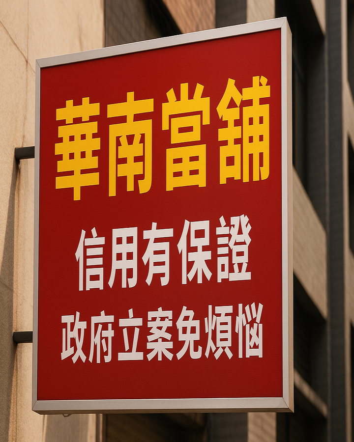 資金急用、臨時需要錢,有困難找華南,借錢好商量、還款沒壓力!讓台南當舖推薦的華南當舖幫你渡過難關!